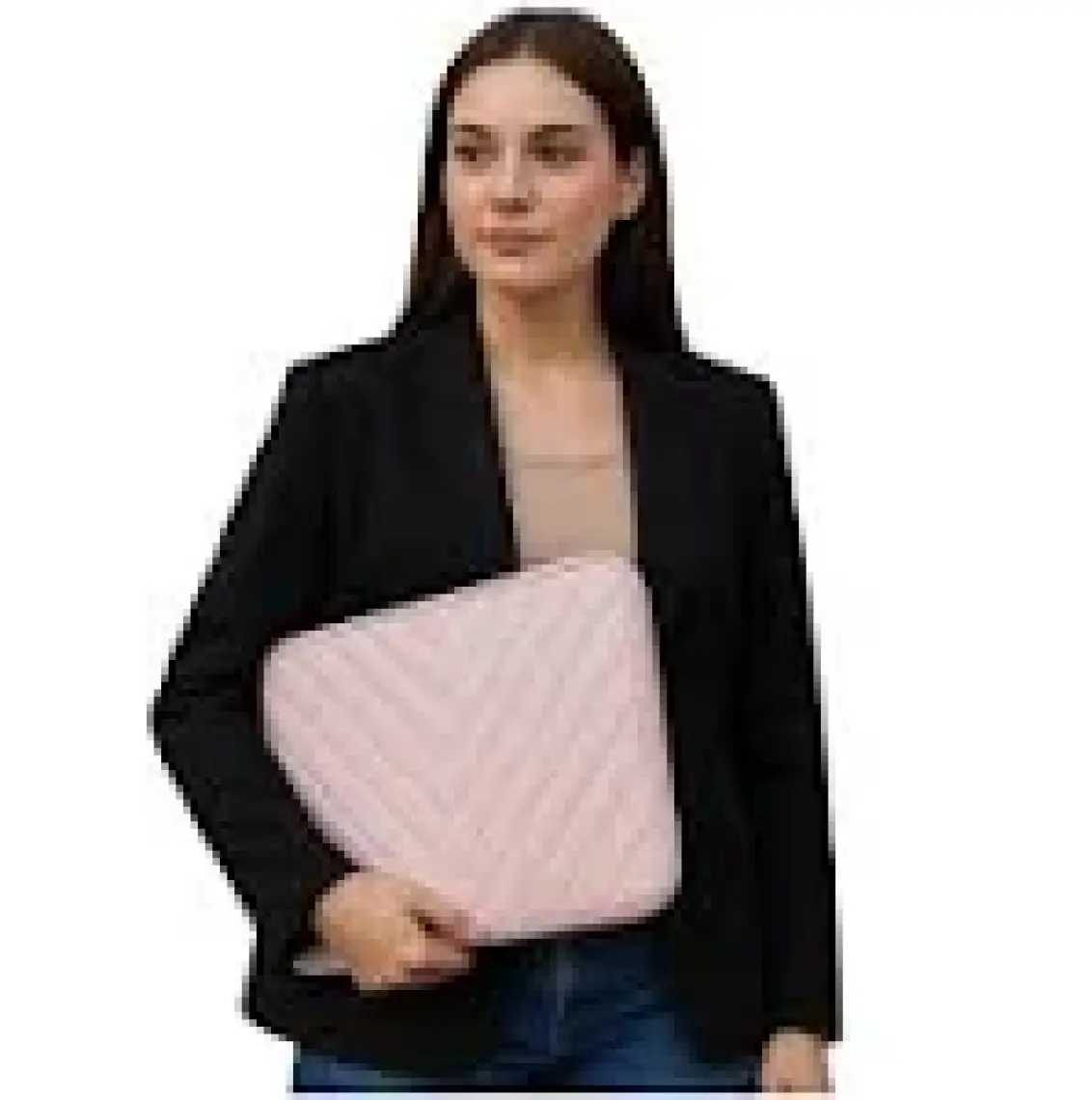 NS Reliable Notebook Laptop Macbook Çantası Suni Deri 15.6" Inç - 800-DÜZ Açık Pembe