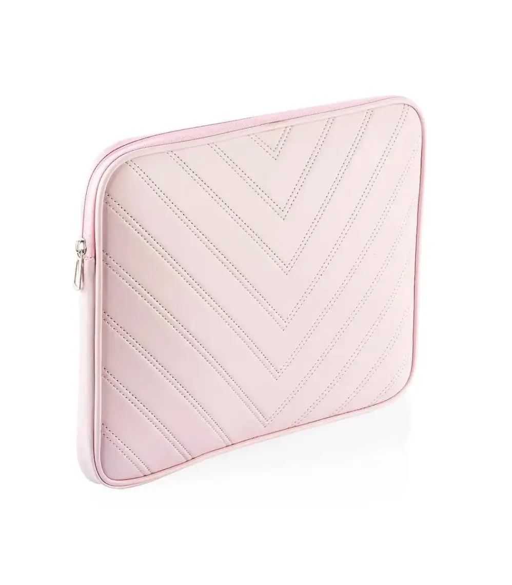 NS Reliable Notebook Laptop Macbook Çantası Suni Deri 15.6" Inç - 800-DÜZ Açık Pembe