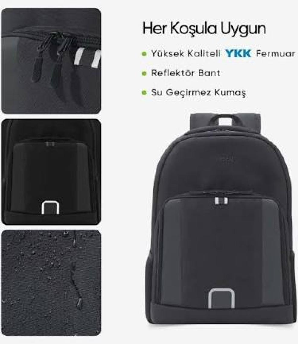 Mack MCE-1201 15.6" Luna Eco Notebook Sırt Çantası Siyah