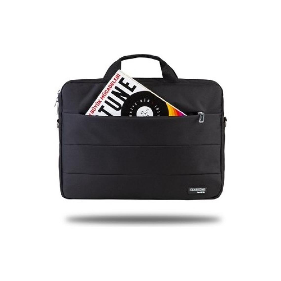 Classone TL2000 Romeo Serisi WTXpro Su Geçirmez Kumaş 15.6" Notebook, Laptop ,El Çantası- Siyah