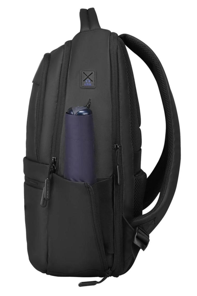 Mark Ryden Casual/günlük MR9103SJ Siyah USB Şarj Bağlantı Noktalı 15.6 Inç Dizüstü Bilgisayar Sırt Çantası Des