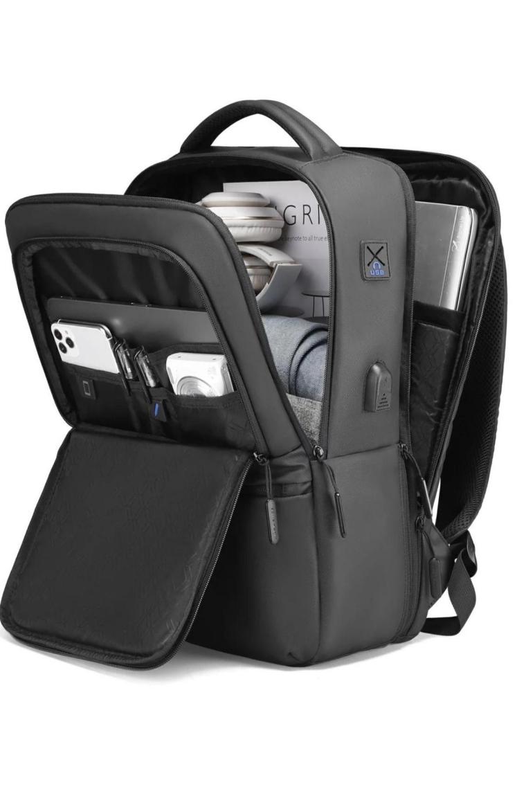 Mark Ryden Casual/günlük MR9103SJ Siyah USB Şarj Bağlantı Noktalı 15.6 Inç Dizüstü Bilgisayar Sırt Çantası Des