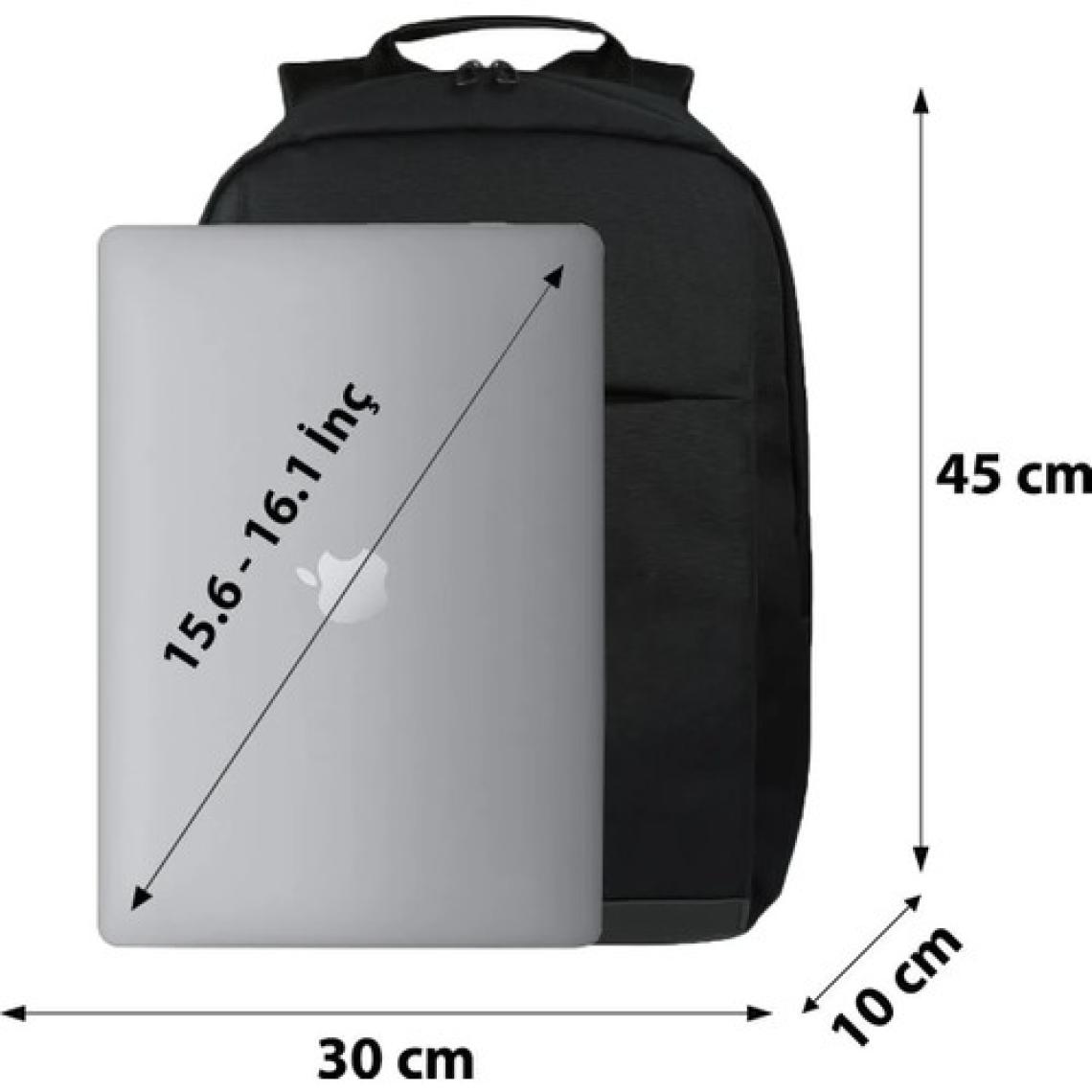 Beutel Weser Siyah 15.6" - 16.1" Laptop Notebook Bilgisayar Sırt Çantası