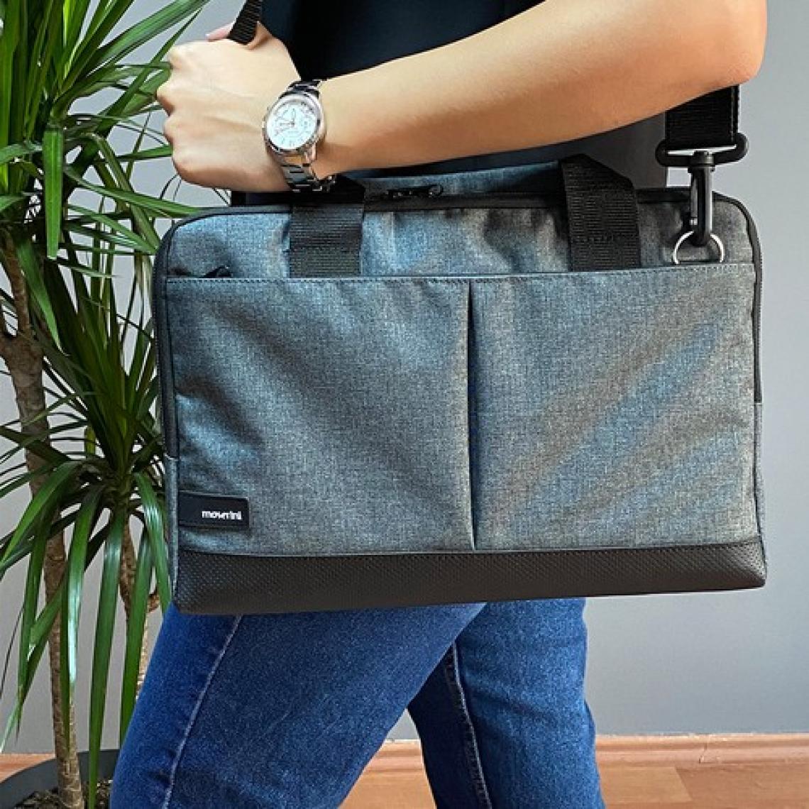 Moserini 13" - 13.3" Taban Korumalı. Omuz Askılı Macbook Air-Pro Gri Laptop Çantası