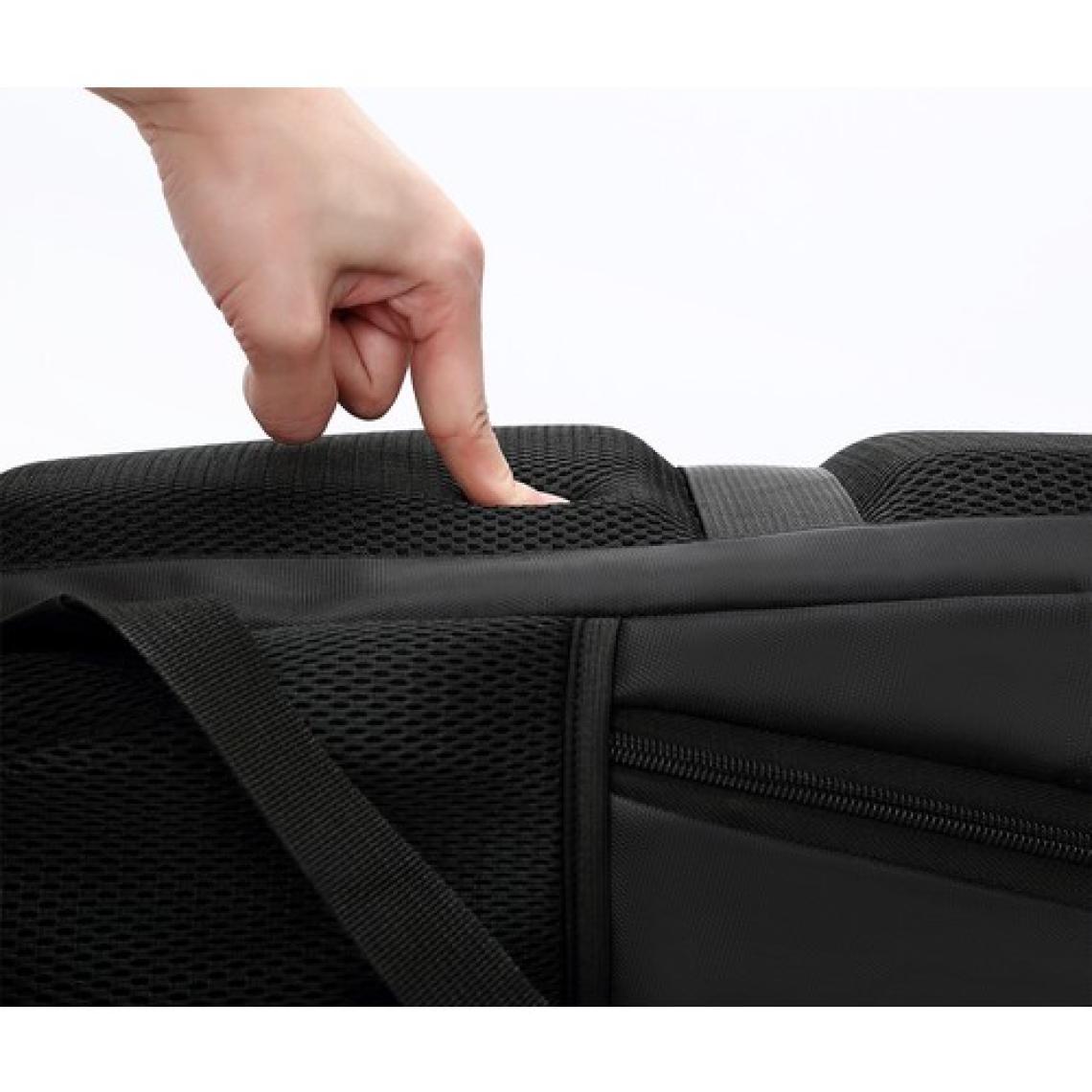 Lecoo BG04 17 inç Laptop Bölmeli Çok Fonksiyonlu 3 Katmanlı Suya Dayanıklı Sırt Çantası Siyah