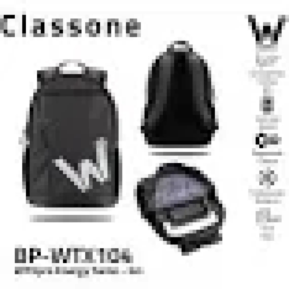 Classone BP-WTX104 Wtxpro Serisi Su Geçirmez Kumaş,15.6" Laptop, Notebook Sırt Çantası-Gri