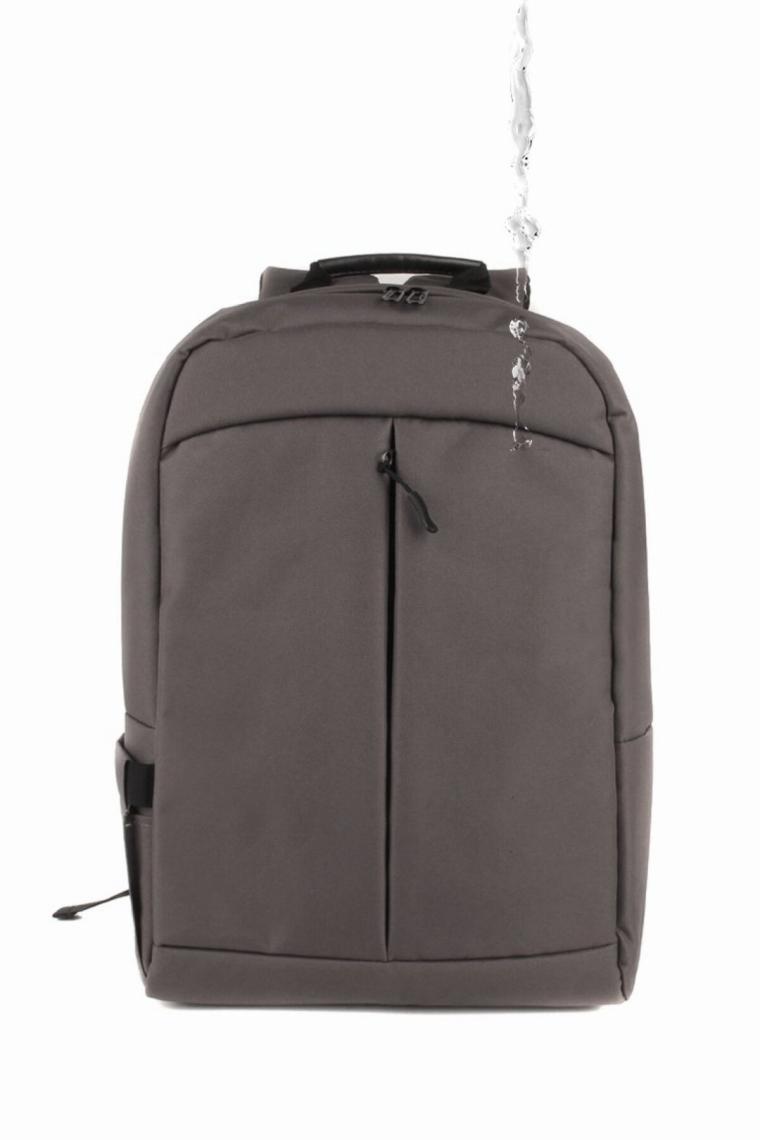 Beutel 15.6" - 16.1" Notebook Laptop Bilgisayar Sırt Çantası-Su Geçirmez Kumaş ve Fermuarlı-Koyu Gri