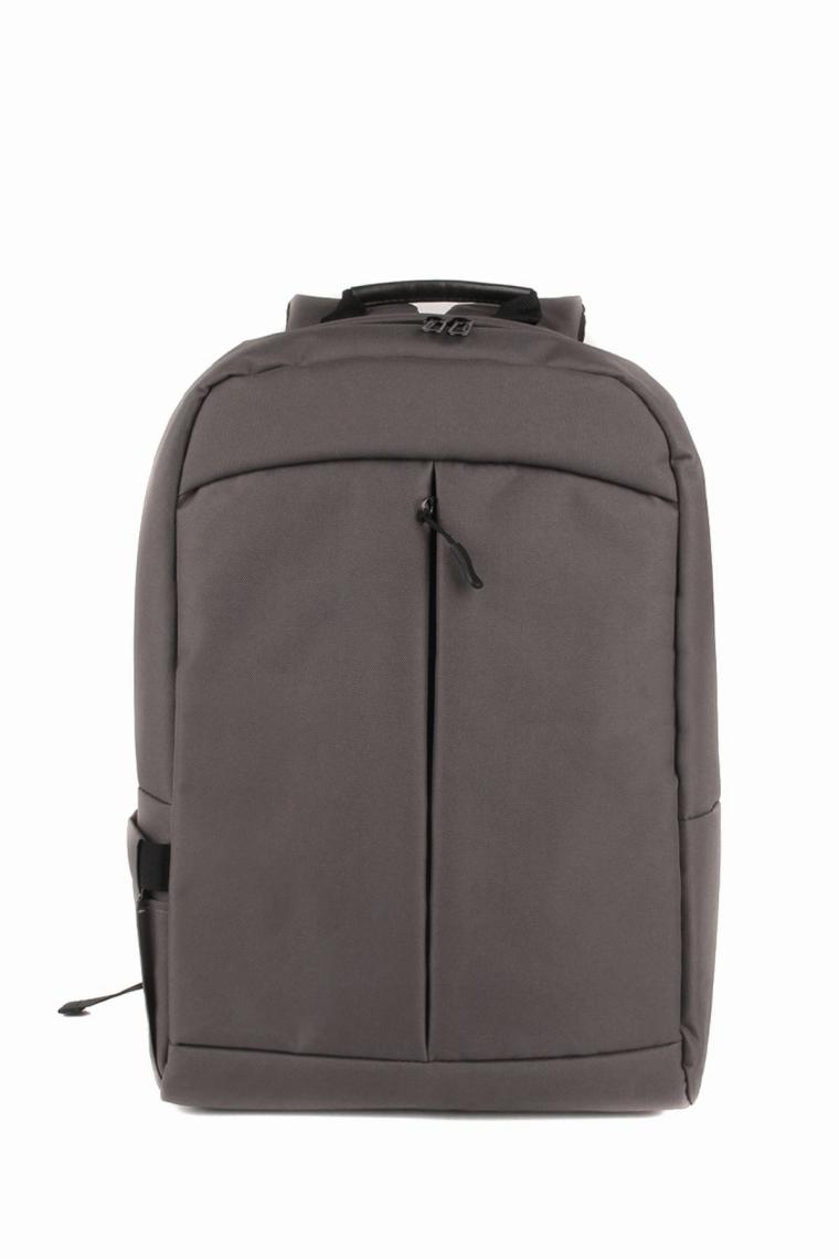 Beutel 15.6" - 16.1" Notebook Laptop Bilgisayar Sırt Çantası-Su Geçirmez Kumaş ve Fermuarlı-Koyu Gri