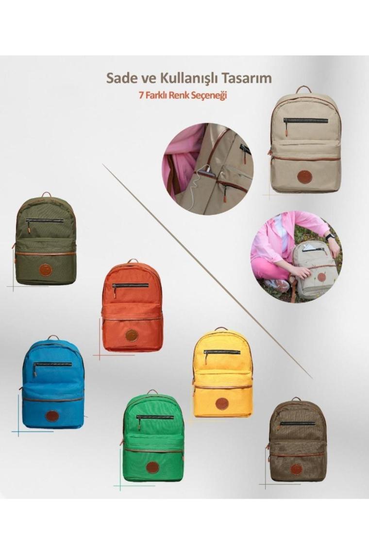 NPO nJoy 16" Unisex Notebook & Günlük Sırt Çantası-Krem (NJ01CR)