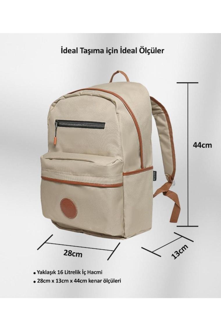 NPO nJoy 16" Unisex Notebook & Günlük Sırt Çantası-Krem (NJ01CR)