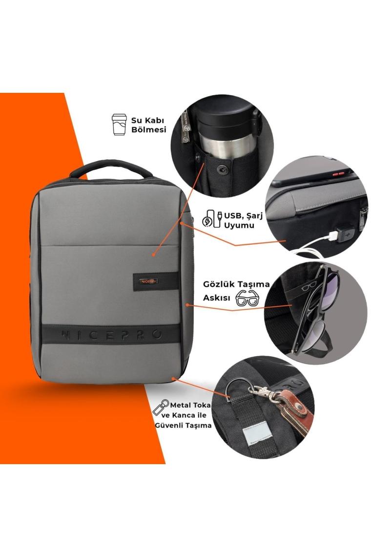 Npo Prestige Smart 16" Gri Notebook Sırt Çantası