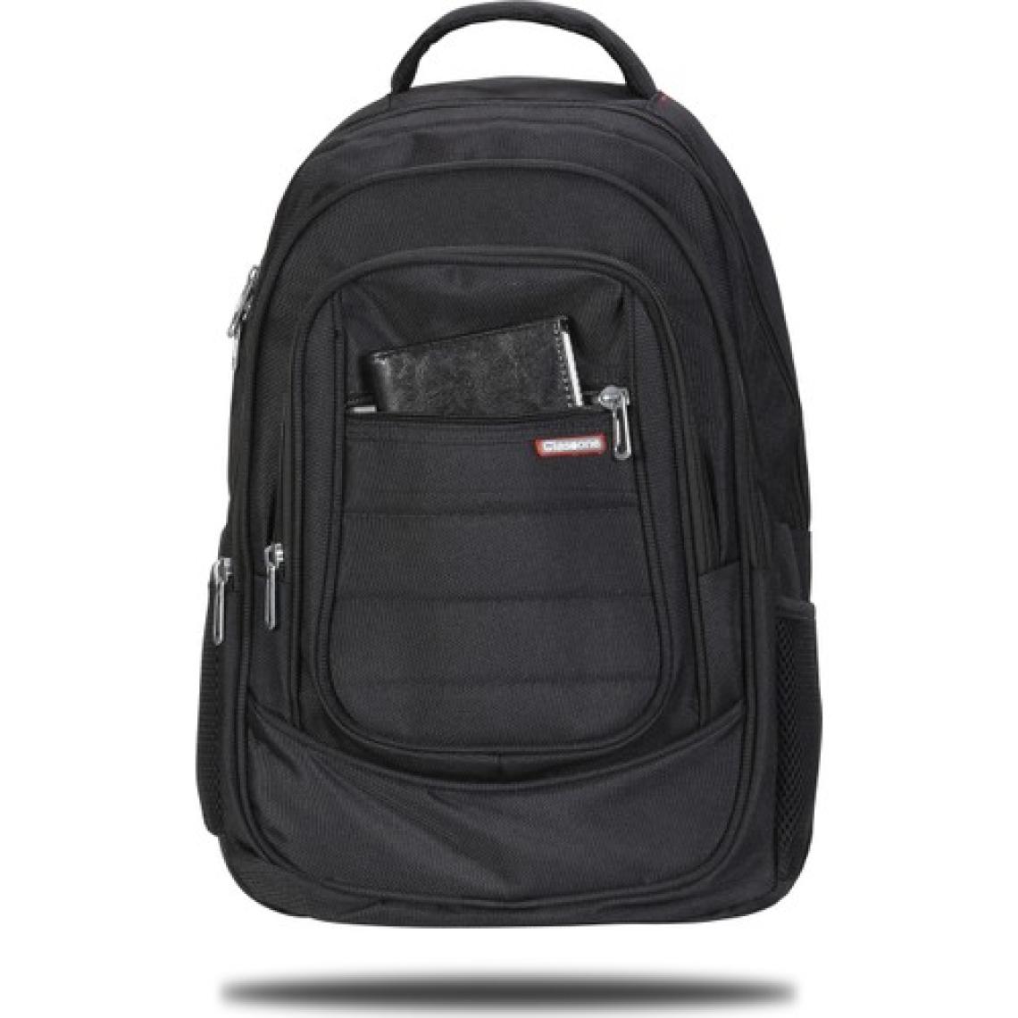Classone BP-L200  Palermo Serisi WTXpro Su Geçirmez Kumaş  15,6" Uyumlu   Laptop, Notebook Çantası -Siyah
