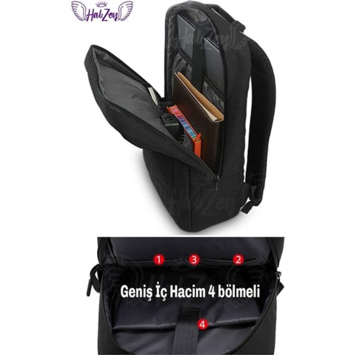 Ksburda 15,6'' - 17,6'' Siyah Notebook Laptop Dizüstü Bilgisayar Sırt Taşıma Çantası Evrak Okul Spor Çanta KSYH6565