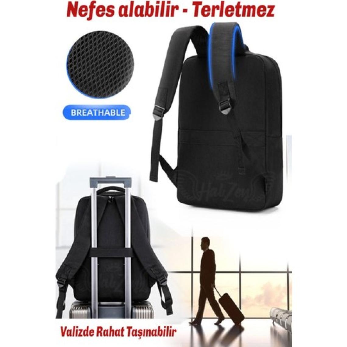 Ksburda 15,6'' - 17,6'' Siyah Notebook Laptop Dizüstü Bilgisayar Sırt Taşıma Çantası Evrak Okul Spor Çanta KSYH6565