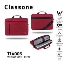 Classone TL4005 Workout 15.6 “su Geçirmez Kumaş ,macbook Mac Air, Notebook, Laptop El Çantası-Bordo