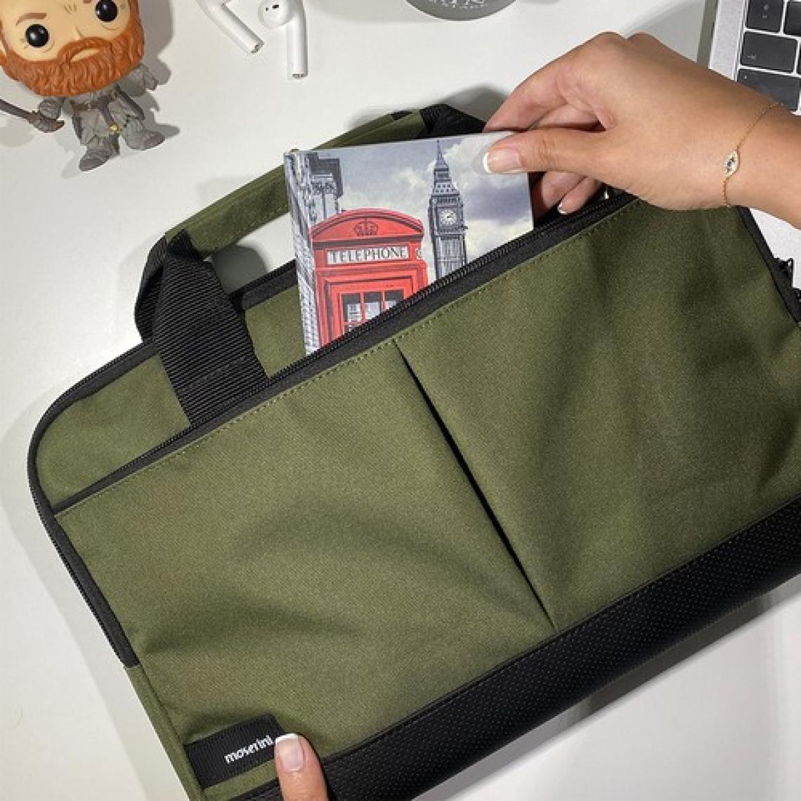 Moserini 13" - 13.3" Taban Korumalı. Omuz Askılı Macbook Air-Pro Haki Laptop Çantası