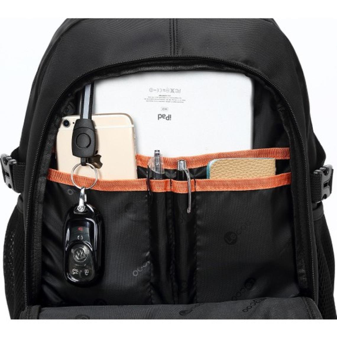 Lecoo BG02 17 inç Laptop Bölmeli Çok Fonksiyonlu 3 Katmanlı Suya Dayanıklı Sırt Çantası