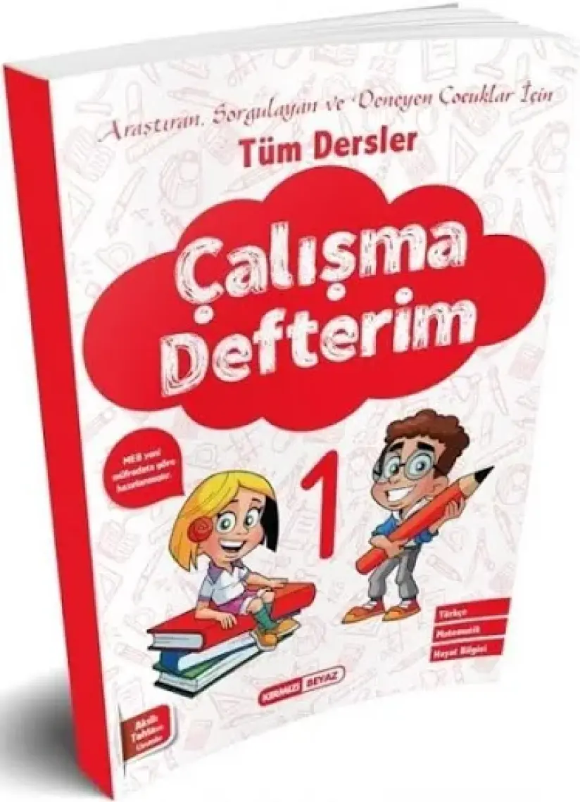 Kırmızı Beyaz Yayınlar 1.Sınıf  Tüm Dersler Çalışma Defterim