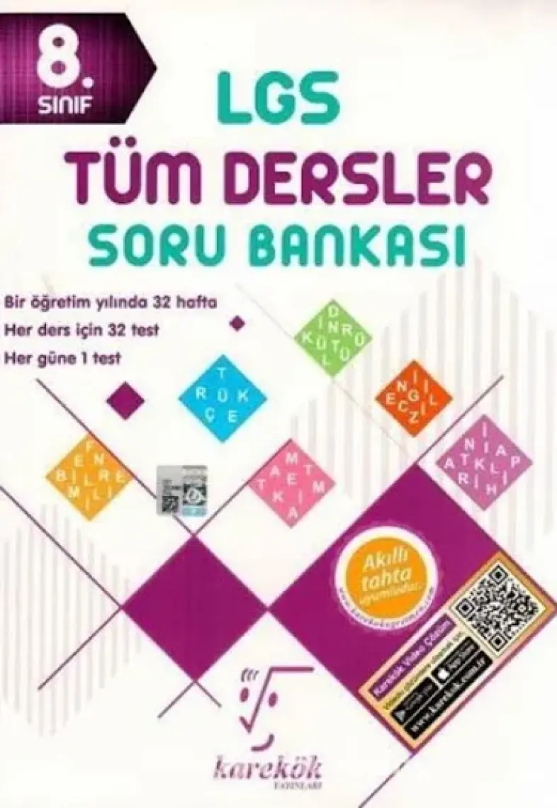 Karekök Yayıncılık 8. Sınıf Tüm Dersler Soru Bankası