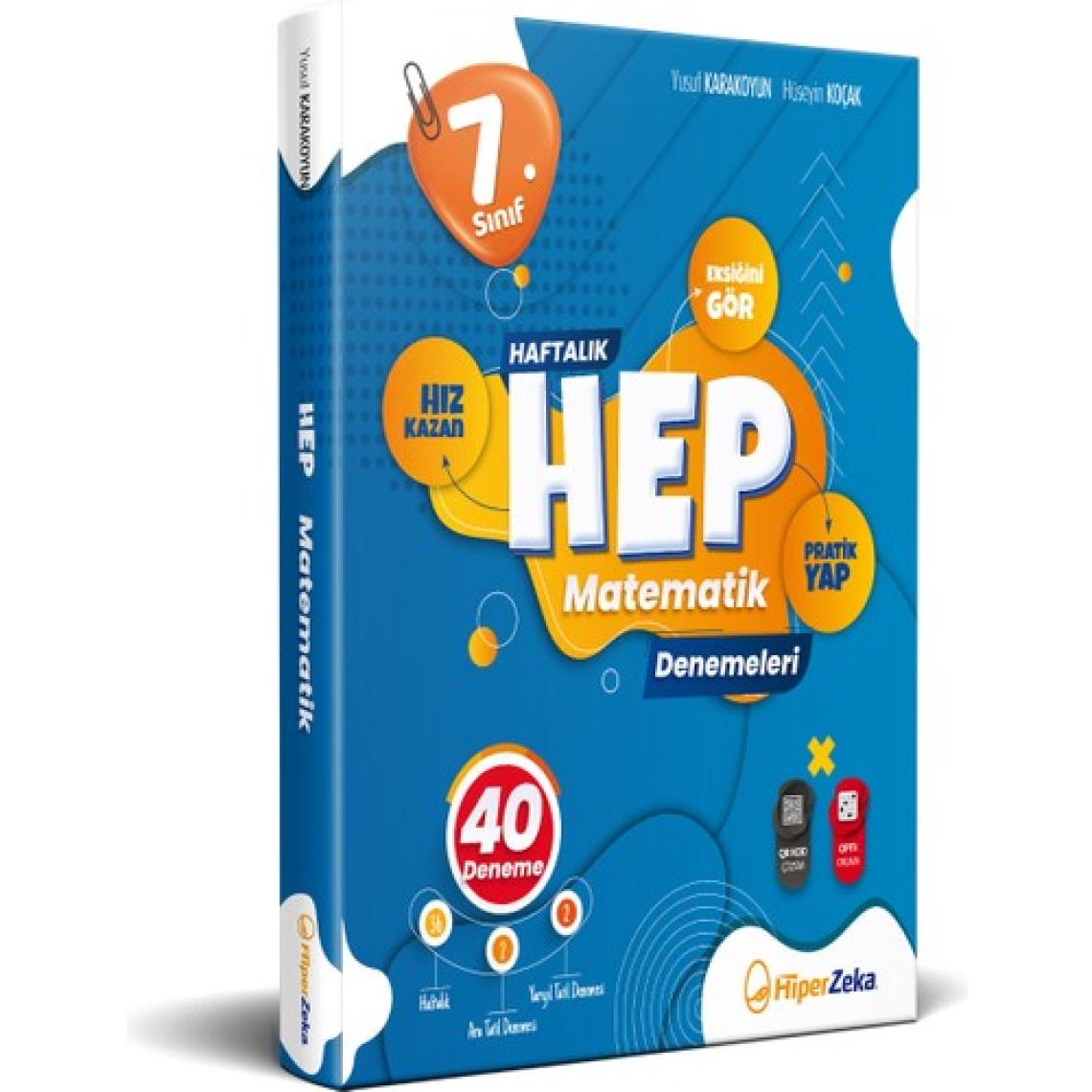 Hiper Zeka 7. Sınıf Haftalık Hep Matematik 40 Denemeleri