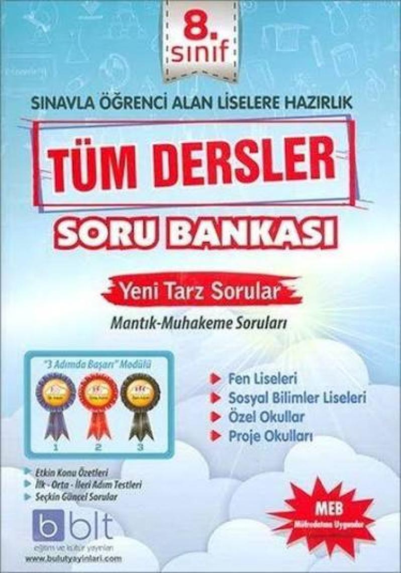 Bulut Eğitim ve Kültür Yayınları Eğitim 8. Sınıf Tüm Dersler Soru Bankası