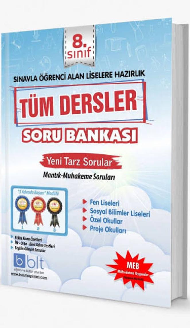 Bulut Eğitim ve Kültür Yayınları Eğitim 8. Sınıf Tüm Dersler Soru Bankası