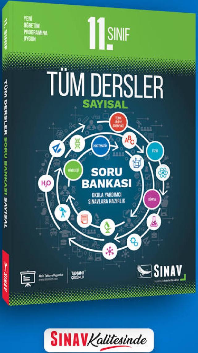 Sınav Yayınları 11. Sınıf Tüm Dersler Sayısal Çözümlü Soru Bankası