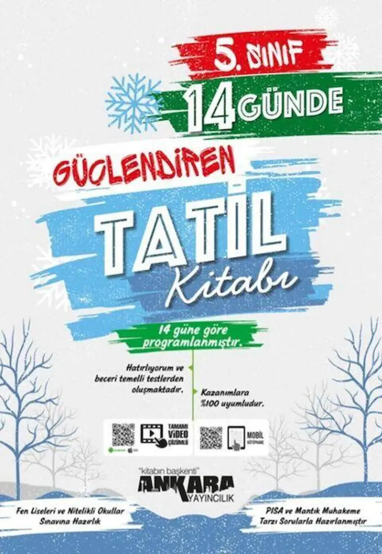 Ankara Yayıncılık Ankara 5. Sınıf Güçlendiren 14 Günde Tatil Kitabı