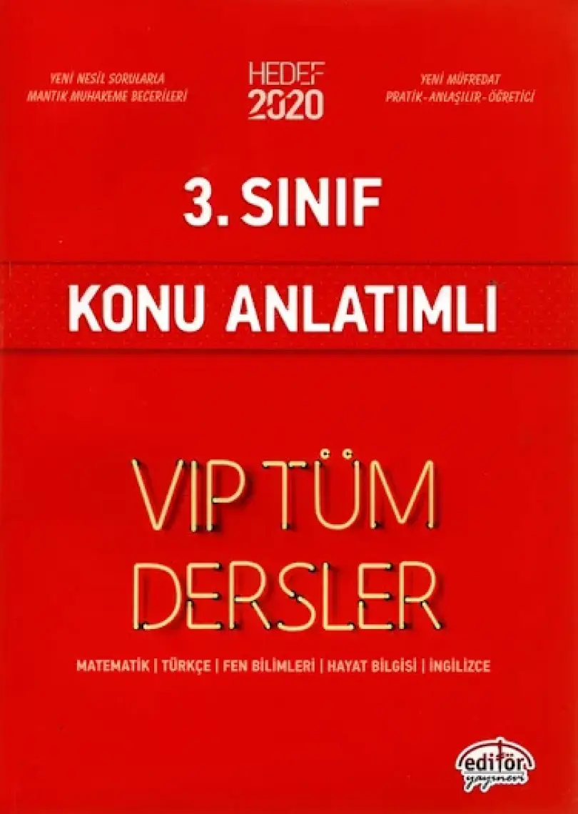 Editör Yayınları 3. Sınıf VIP Tüm Dersler Konu Anlatımlı