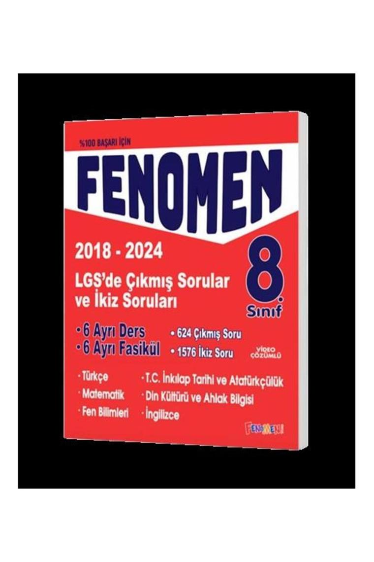 Fenomen Yayınları 2018 - 2024 LGS Çıkmış Sorular ve İkiz Soruları Seti 6 Kitap