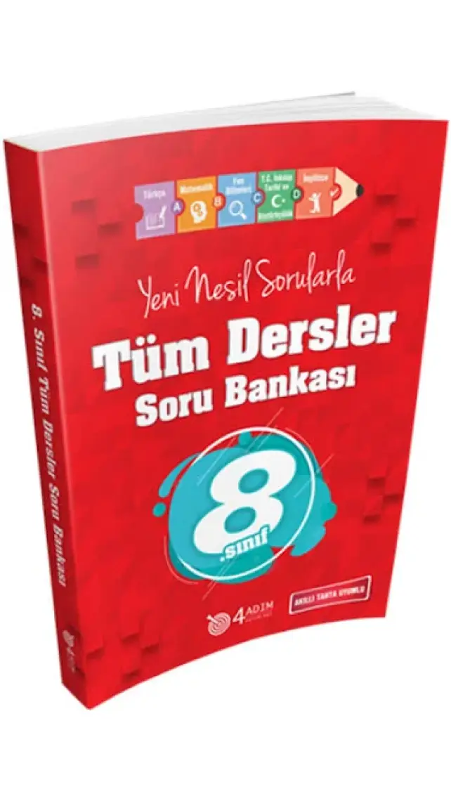 4 Adım Yayınları 4 Adım 8. Sınıf Tüm Dersler Soru Bankası