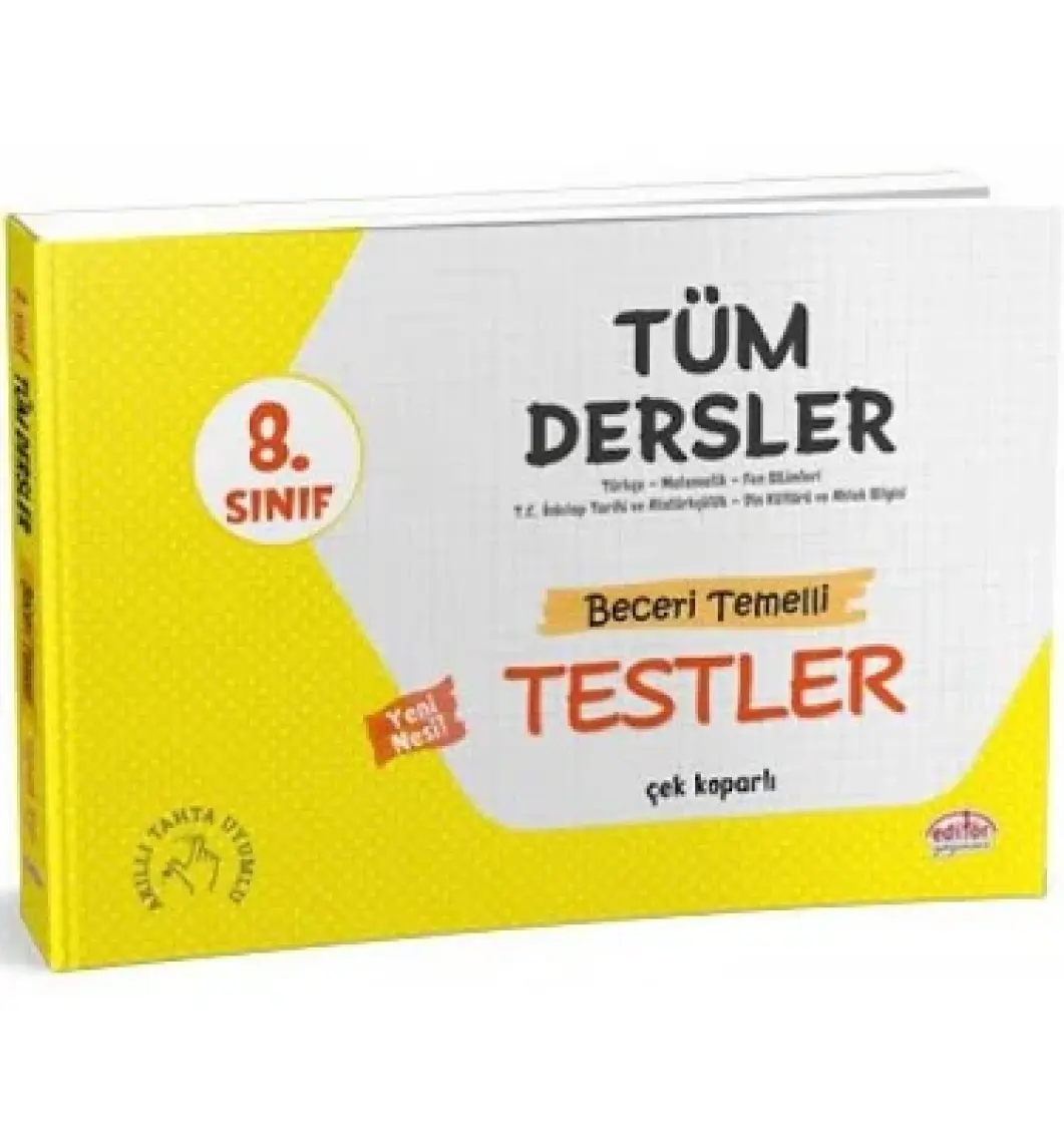 Editör Yayınları 8. Sınıf Tüm Dersler Yeni Nesil Beceri Temelli Testler