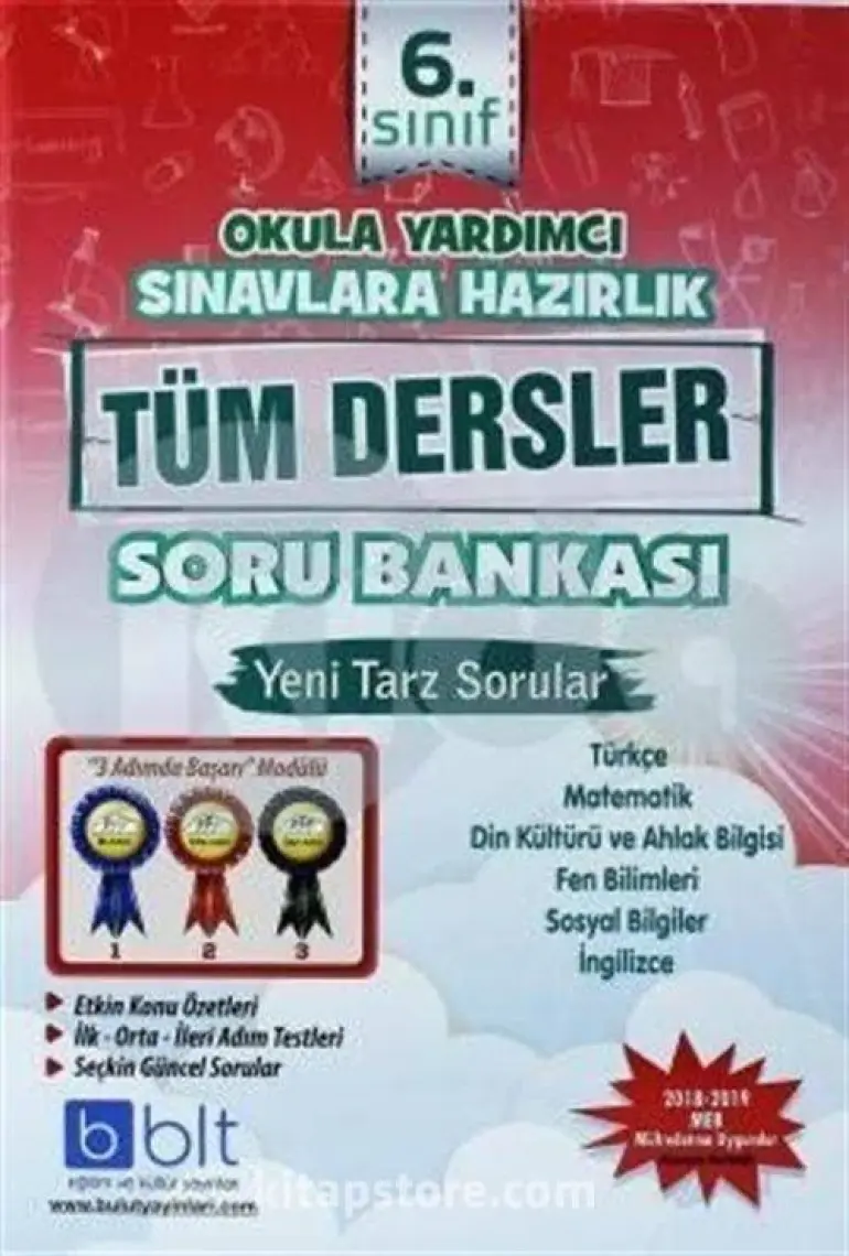 Bulut Eğitim ve Kültür Yayınları Eğitim 6. Sınıf Tüm Dersler Soru Bankası