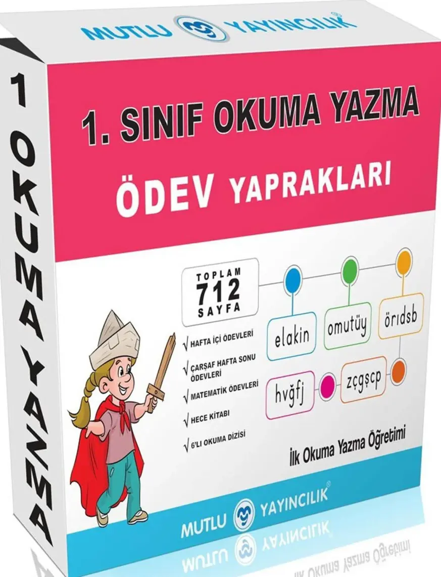 Mutlu Yayıncılık 1. Sınıf Okuma Yazma Ödev Yaprakları 1. Sınıf