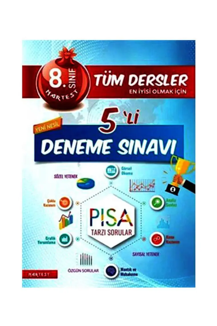 Nartest Yayınevi 8. Sınıf Nar Tüm Dersler 5'li Deneme Sınavı