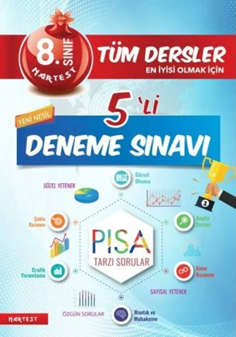 Nartest Yayınevi 8. Sınıf Nar Tüm Dersler 5'li Deneme Sınavı
