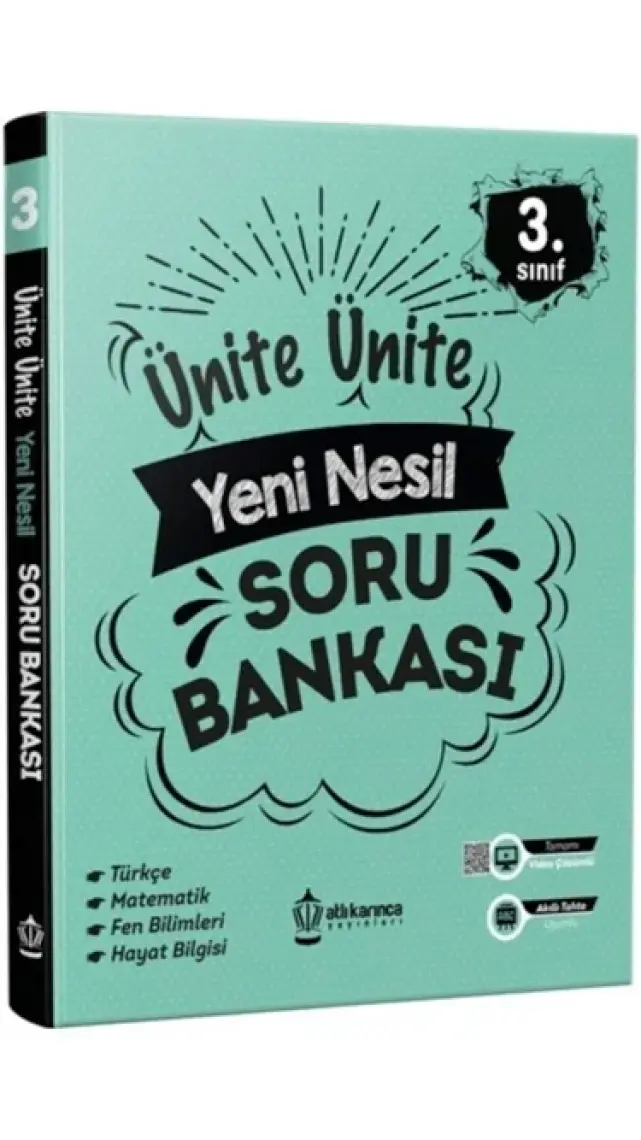 Atlı Karınca Yayıncılık Ünite Ünite 3. Sınıf Yeni Nesil Soru Bankası