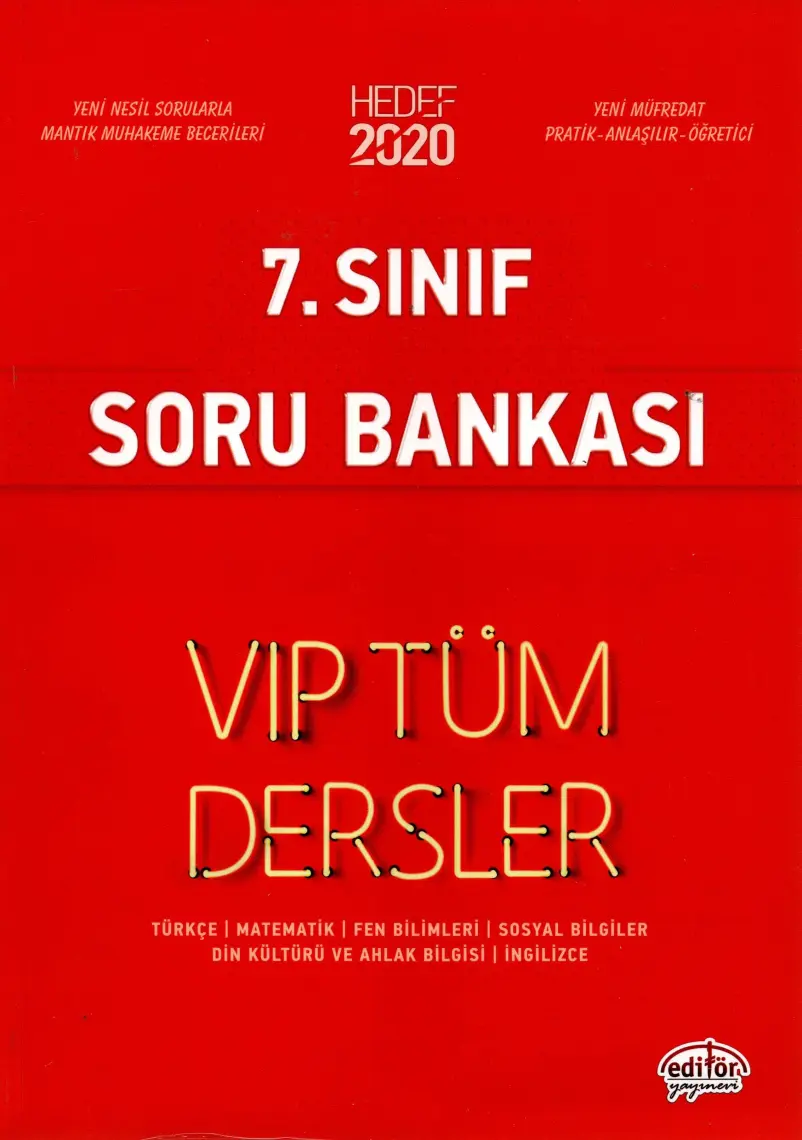 Editör Yayınları 7. Sınıf VIP Tüm Dersler Soru Bankası