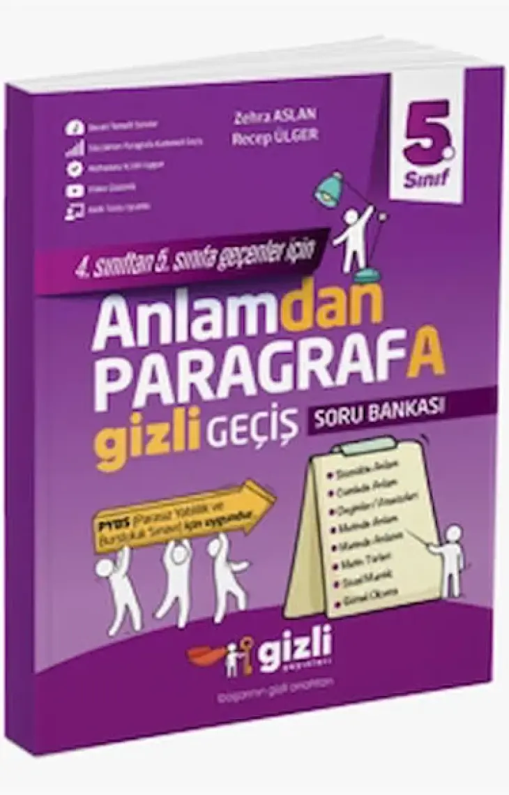 Gizli Yayınları 5. Sınıf Anlamdan Paragrafa Gizli Geçiş Soru Bankası
