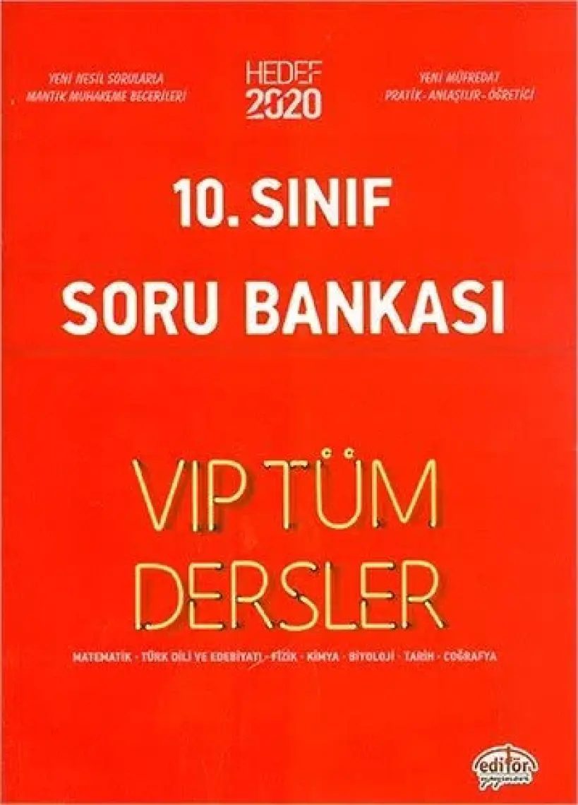 Editör Yayınları 10. Sınıf VIP Tüm Dersler Soru Bankası