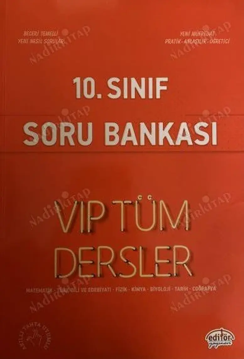 Editör Yayınları 10. Sınıf VIP Tüm Dersler Soru Bankası