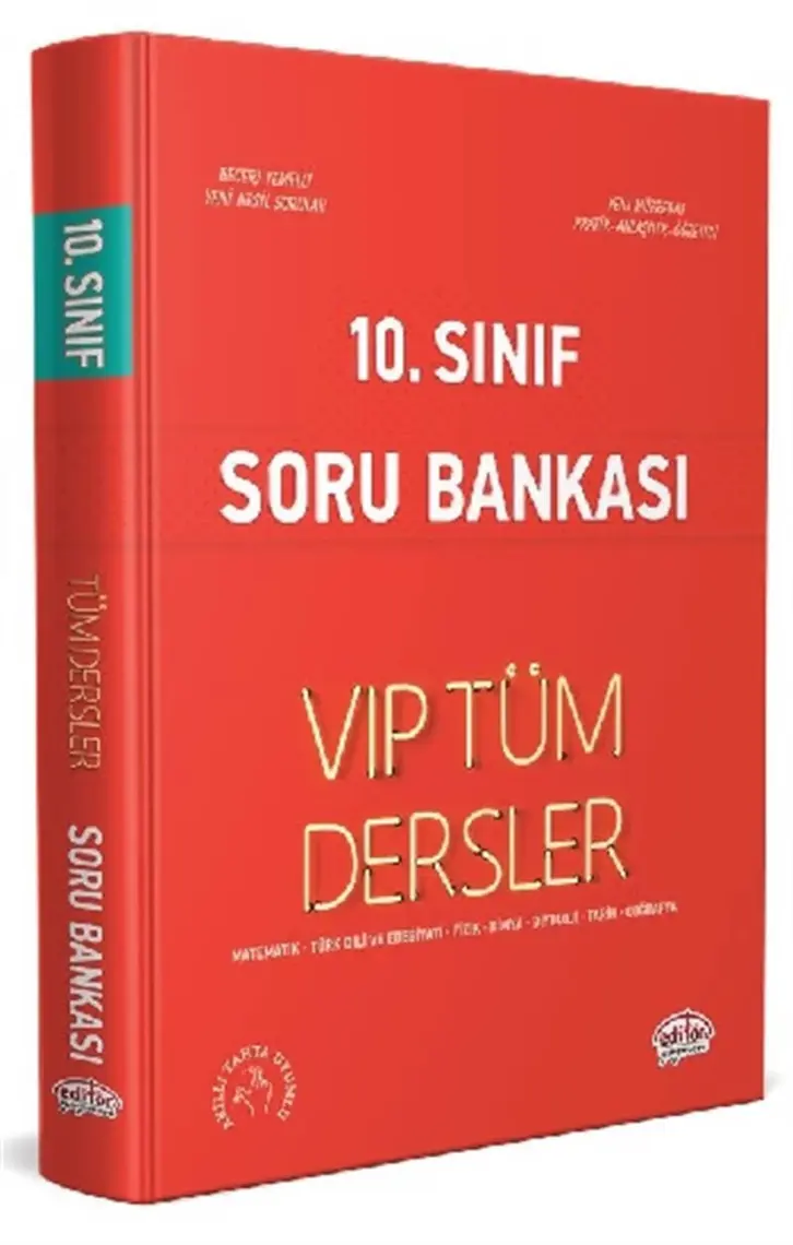 Editör Yayınları 10. Sınıf VIP Tüm Dersler Soru Bankası