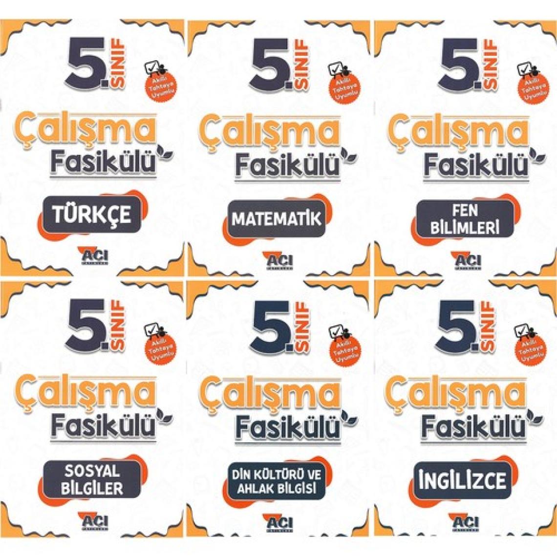 Açı Yayınları   (Sınıf: 5)  Tüm Dersler Çalışma Fasikülü Seti (Yaprak Test) 2024