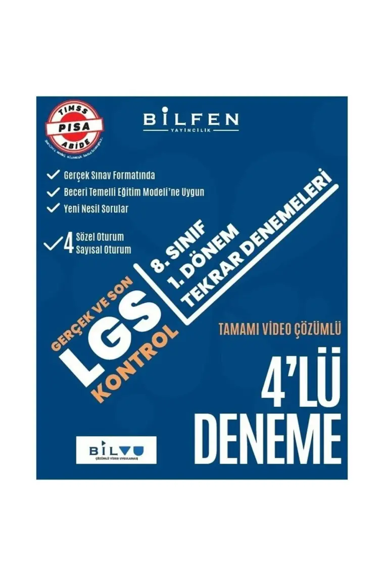 Bilfen Yayınları LGS Kontrol 8. Sınıf 4'lü Deneme
