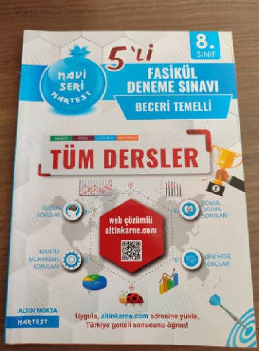 Nartest Yayınevi 8. Sınıf Tüm Dersler 5'li Genel Deneme Sınavı Şampiyon