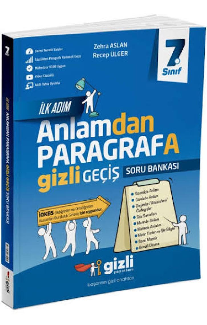 Gizli Yayınları 7. Sınıf Anlamdan Paragrafa Gizli Geçiş Soru Bankası