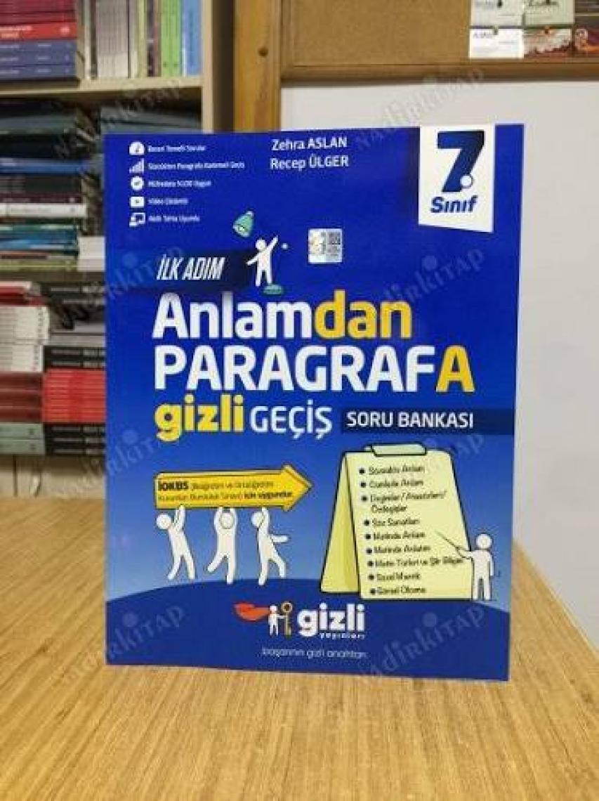 Gizli Yayınları 7. Sınıf Anlamdan Paragrafa Gizli Geçiş Soru Bankası