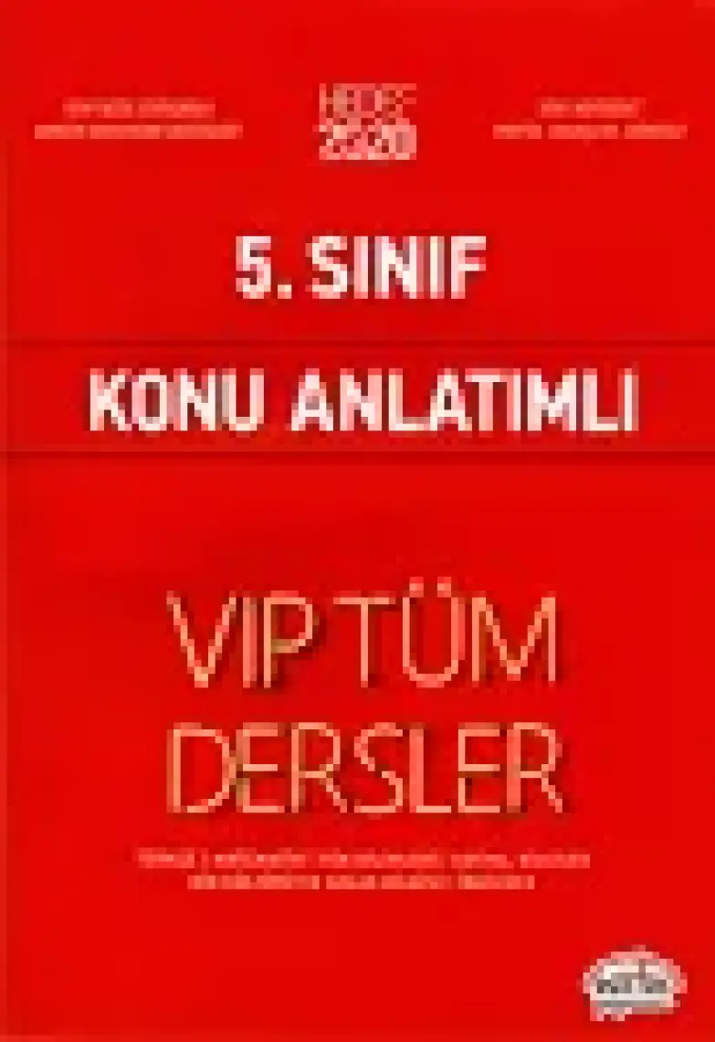 Editör Yayınları 5. Sınıf VIP Tüm Dersler Konu Anlatımlı