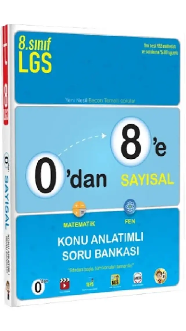 Tonguç Akademi 0'dan 8'e Sayısal Konu Anlatımlı Soru Bankası 2023 yeni