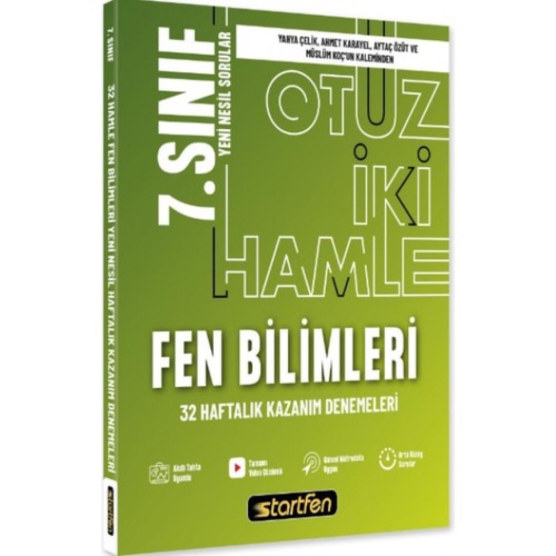 Startfen Yayınları 7. Sınıf 32 Hamle Fen Bilimleri Haftalık Kazanım Denemeleri